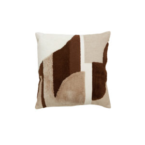 Cushion 45x45cm Lauro cream-dark brown